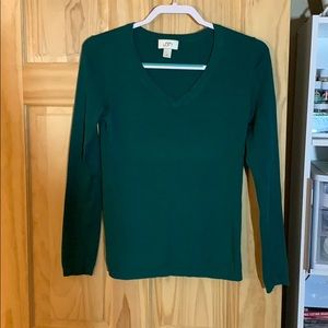 Teal v-neck sweater
